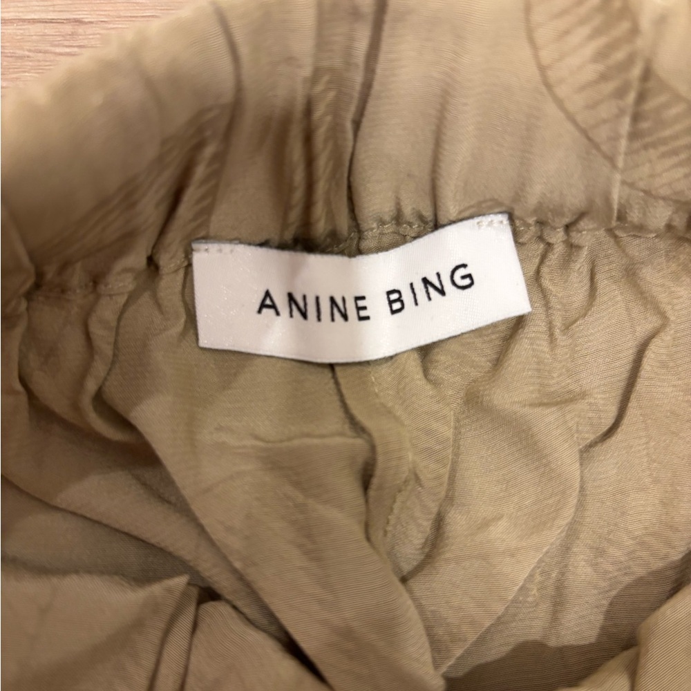ANINE BING Owen Pant In Celadon Monogram Print - Picture 8 of 9